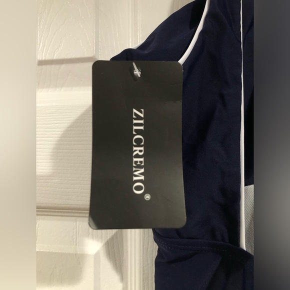 Zilcremo One Piece Swim Dress Tummy Control Swimsuits Cutout Halter Skirted - Picture 10 of 12